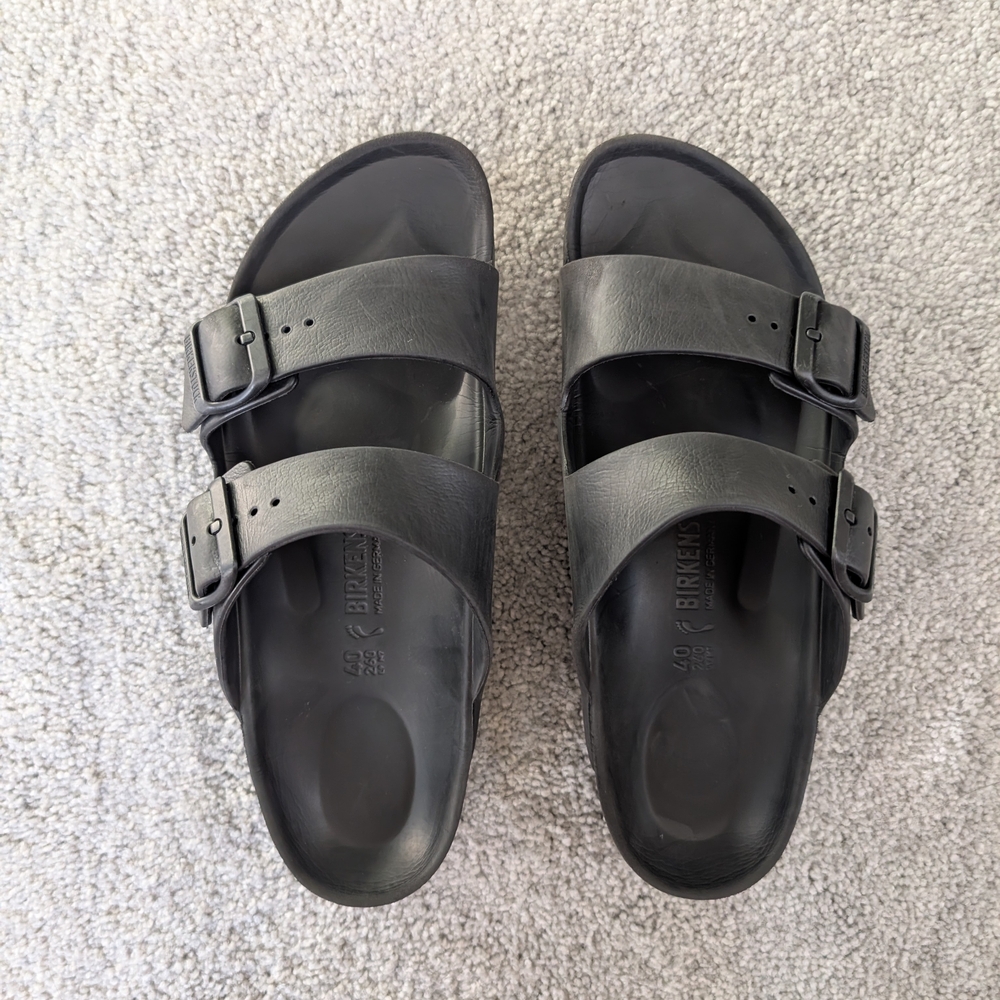 Black Double Strap Sandals